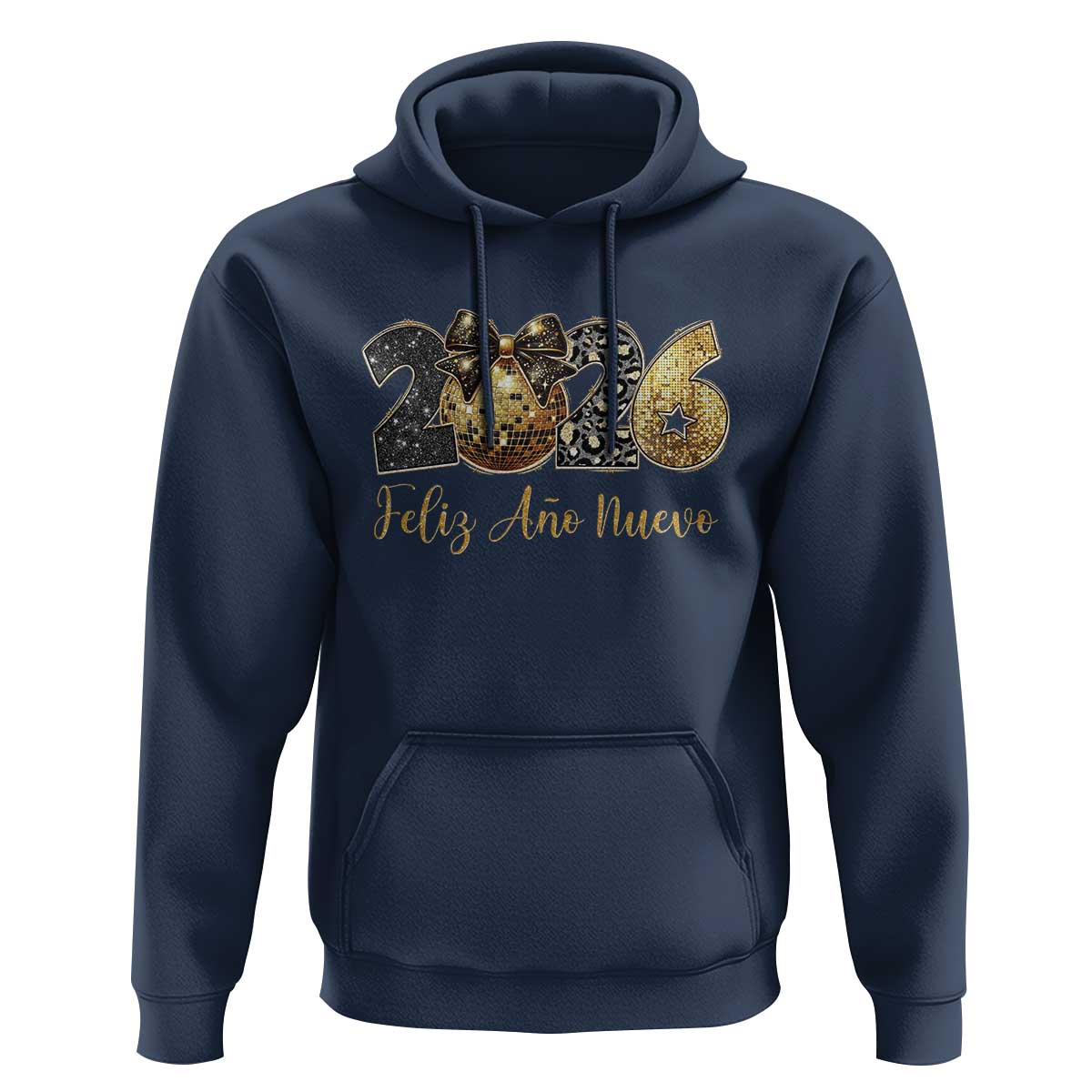 Spanish New Year 2026 Hoodie Feliz Ano Nuevo NYE Party Disco Ball - Wonder Print Shop
