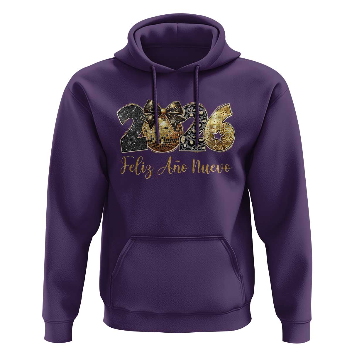 Spanish New Year 2026 Hoodie Feliz Ano Nuevo NYE Party Disco Ball - Wonder Print Shop