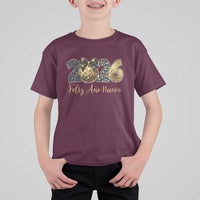 Spanish New Year 2026 T Shirt For Kid Feliz Ano Nuevo NYE Party Disco Ball - Wonder Print Shop