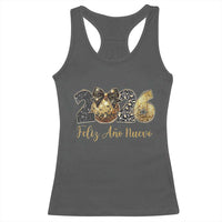 Spanish New Year 2026 Racerback Tank Top Feliz Ano Nuevo NYE Party Disco Ball - Wonder Print Shop