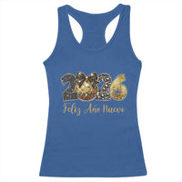 Spanish New Year 2026 Racerback Tank Top Feliz Ano Nuevo NYE Party Disco Ball - Wonder Print Shop