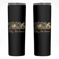 Spanish New Year 2026 Skinny Tumbler Feliz Ano Nuevo NYE Party Disco Ball - Wonder Print Shop