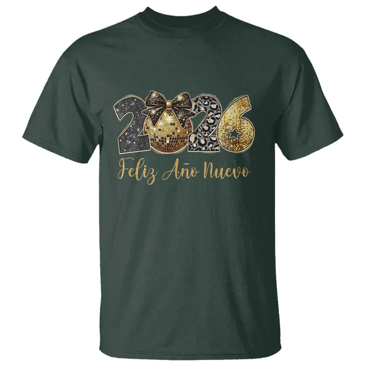 Spanish New Year 2026 T Shirt Feliz Ano Nuevo NYE Party Disco Ball - Wonder Print Shop