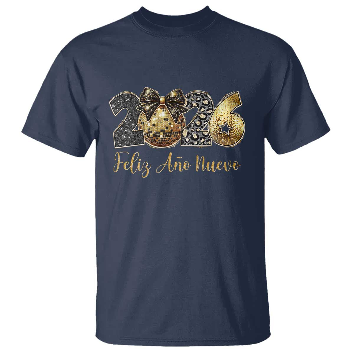 Spanish New Year 2026 T Shirt Feliz Ano Nuevo NYE Party Disco Ball - Wonder Print Shop