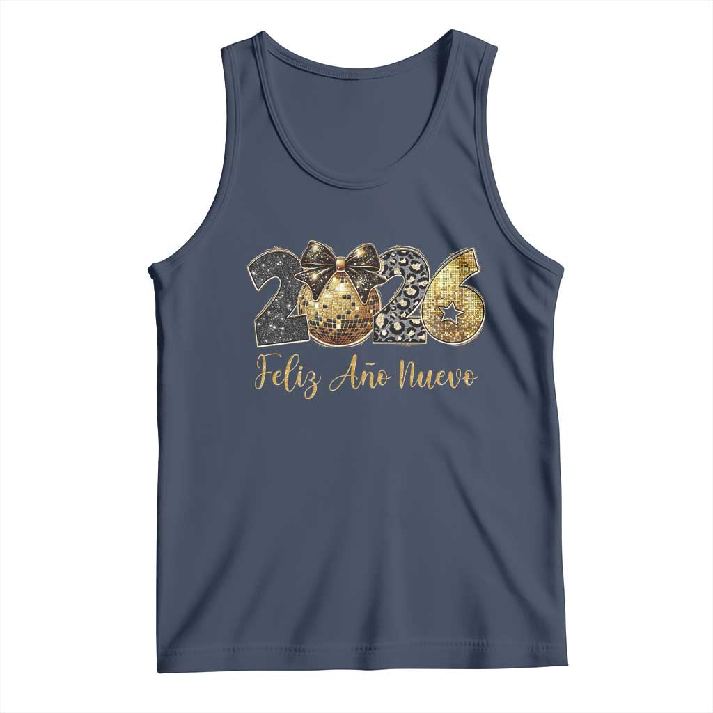 Spanish New Year 2026 Tank Top Feliz Ano Nuevo NYE Party Disco Ball - Wonder Print Shop