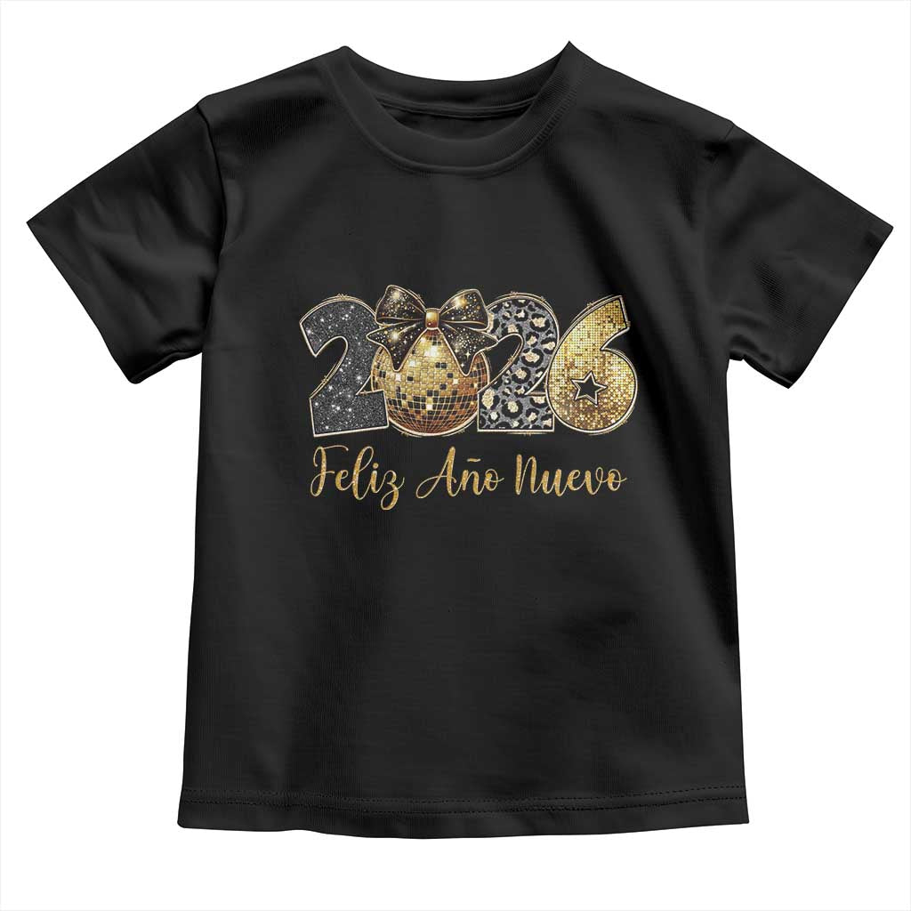 Spanish New Year 2026 Toddler T Shirt Feliz Ano Nuevo NYE Party Disco Ball - Wonder Print Shop