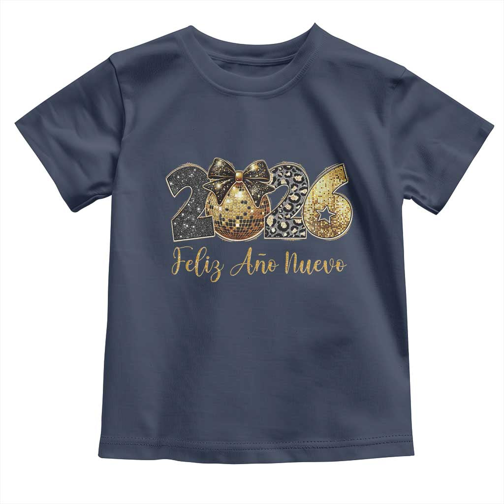 Spanish New Year 2026 Toddler T Shirt Feliz Ano Nuevo NYE Party Disco Ball - Wonder Print Shop