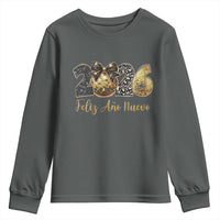 Spanish New Year 2026 Youth Sweatshirt Feliz Ano Nuevo NYE Party Disco Ball - Wonder Print Shop