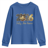 Spanish New Year 2026 Youth Sweatshirt Feliz Ano Nuevo NYE Party Disco Ball - Wonder Print Shop