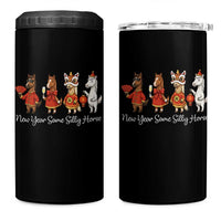Funny Chinese New Year 2026 4 in 1 Can Cooler Tumbler New Year Same Silly Horse - Wonder Print Shop