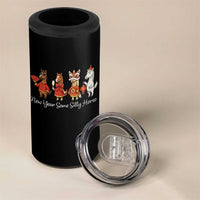 Funny Chinese New Year 2026 4 in 1 Can Cooler Tumbler New Year Same Silly Horse - Wonder Print Shop