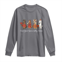 Funny Chinese New Year 2026 Long Sleeve Shirt New Year Same Silly Horse - Wonder Print Shop