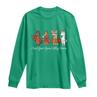 Funny Chinese New Year 2026 Long Sleeve Shirt New Year Same Silly Horse - Wonder Print Shop