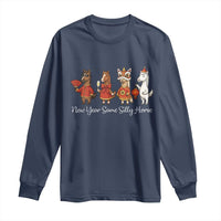 Funny Chinese New Year 2026 Long Sleeve Shirt New Year Same Silly Horse - Wonder Print Shop
