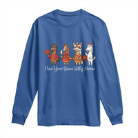 Funny Chinese New Year 2026 Long Sleeve Shirt New Year Same Silly Horse - Wonder Print Shop