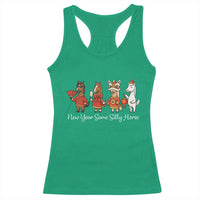 Funny Chinese New Year 2026 Racerback Tank Top New Year Same Silly Horse - Wonder Print Shop