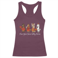 Funny Chinese New Year 2026 Racerback Tank Top New Year Same Silly Horse - Wonder Print Shop