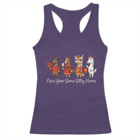Funny Chinese New Year 2026 Racerback Tank Top New Year Same Silly Horse - Wonder Print Shop