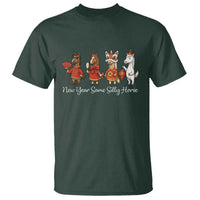 Funny Chinese New Year 2026 T Shirt New Year Same Silly Horse - Wonder Print Shop