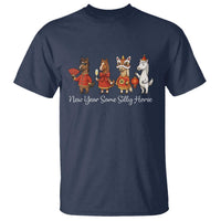 Funny Chinese New Year 2026 T Shirt New Year Same Silly Horse - Wonder Print Shop