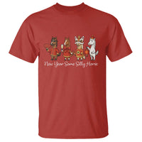 Funny Chinese New Year 2026 T Shirt New Year Same Silly Horse - Wonder Print Shop