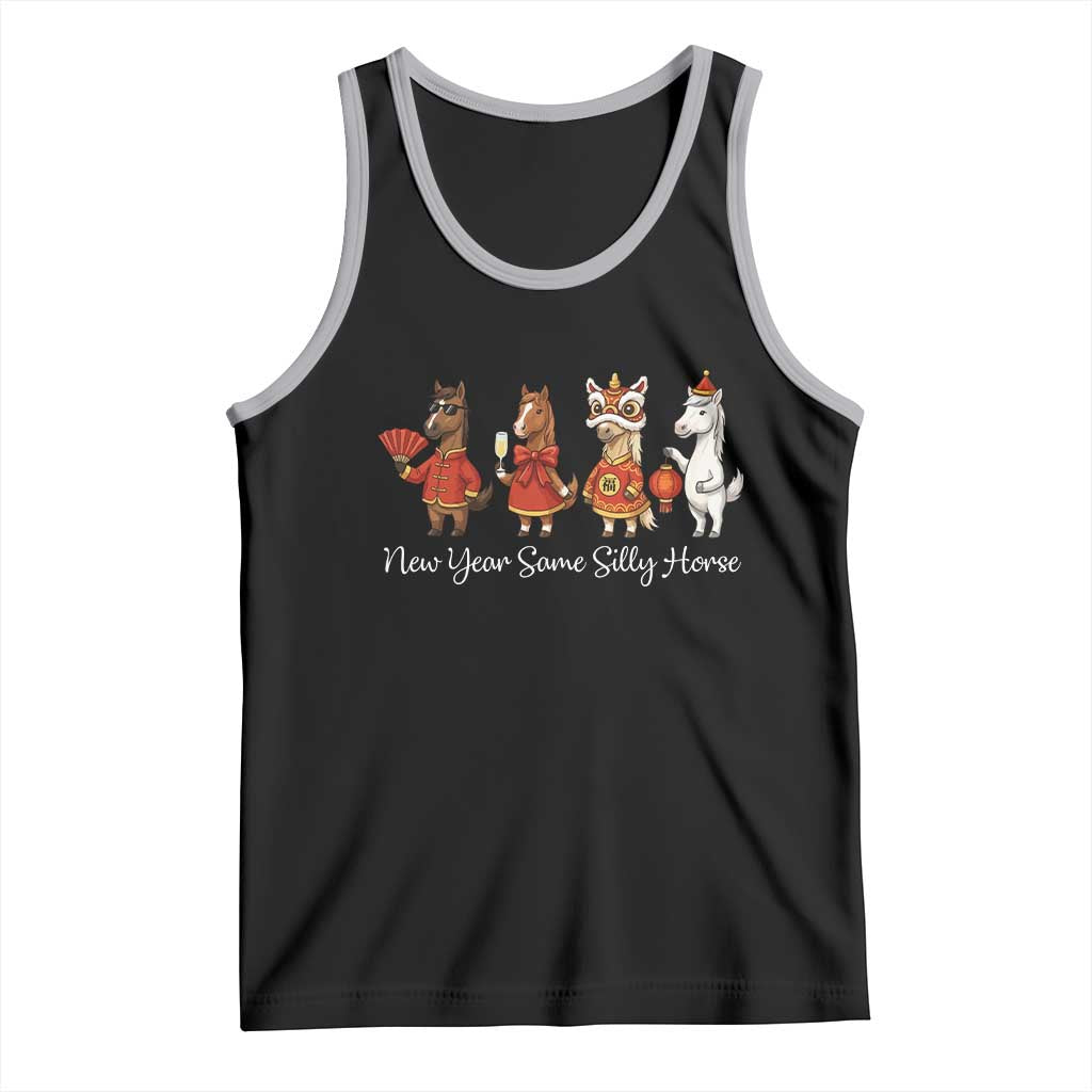 Funny Chinese New Year 2026 Tank Top New Year Same Silly Horse - Wonder Print Shop