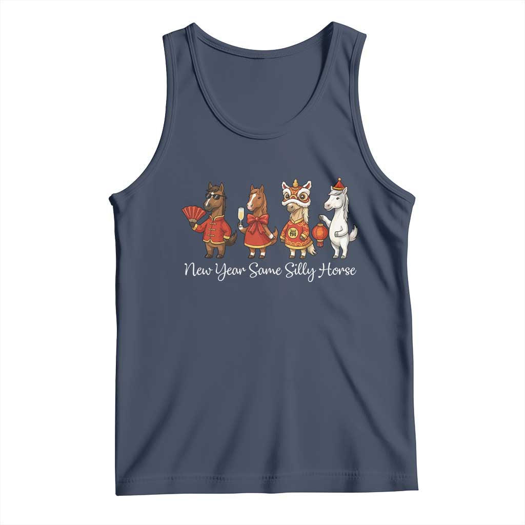 Funny Chinese New Year 2026 Tank Top New Year Same Silly Horse - Wonder Print Shop