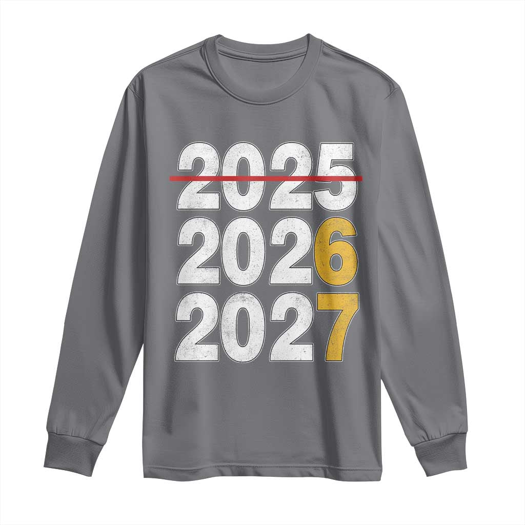Funny 67 New Year Long Sleeve Shirt Happy New Year 2026 2027 Six Seven Meme - Wonder Print Shop