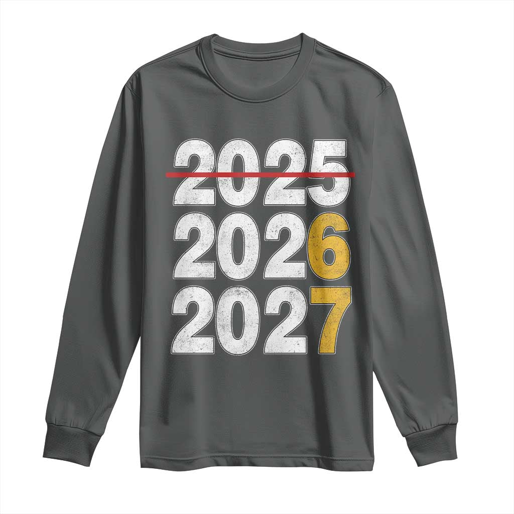 Funny 67 New Year Long Sleeve Shirt Happy New Year 2026 2027 Six Seven Meme - Wonder Print Shop