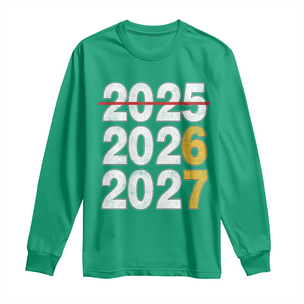 Funny 67 New Year Long Sleeve Shirt Happy New Year 2026 2027 Six Seven Meme - Wonder Print Shop
