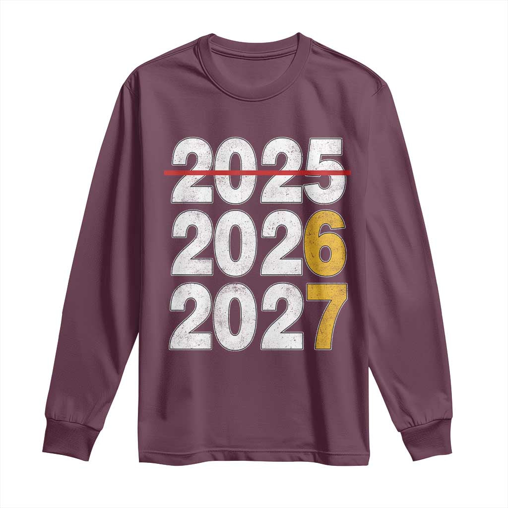 Funny 67 New Year Long Sleeve Shirt Happy New Year 2026 2027 Six Seven Meme - Wonder Print Shop
