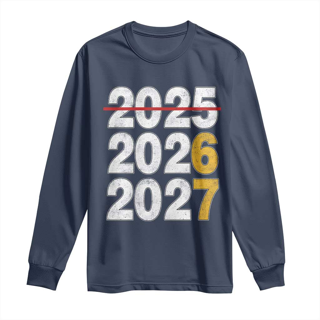 Funny 67 New Year Long Sleeve Shirt Happy New Year 2026 2027 Six Seven Meme - Wonder Print Shop