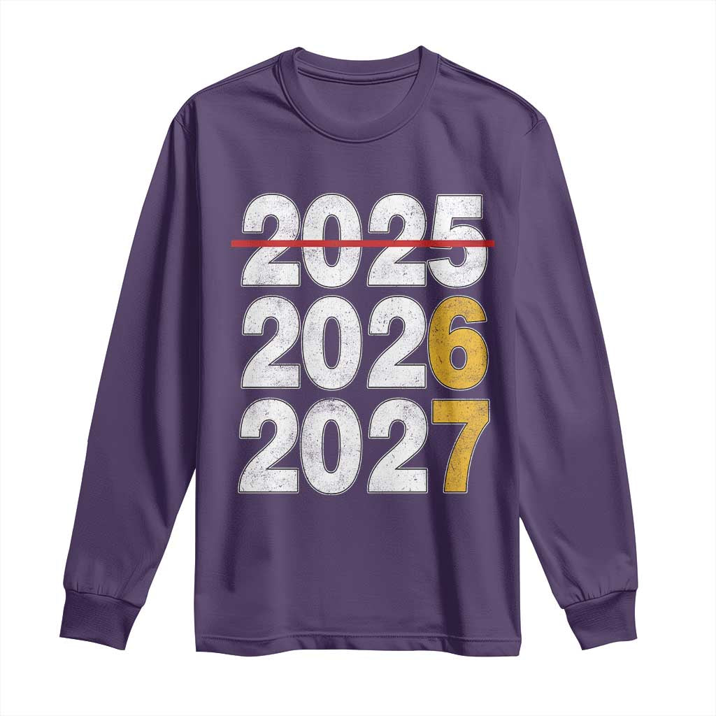 Funny 67 New Year Long Sleeve Shirt Happy New Year 2026 2027 Six Seven Meme - Wonder Print Shop