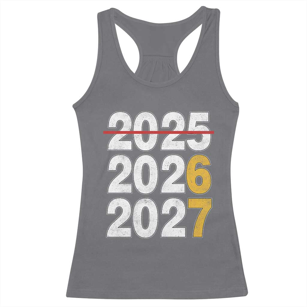Funny 67 New Year Racerback Tank Top Happy New Year 2026 2027 Six Seven Meme - Wonder Print Shop