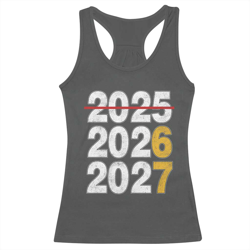 Funny 67 New Year Racerback Tank Top Happy New Year 2026 2027 Six Seven Meme - Wonder Print Shop