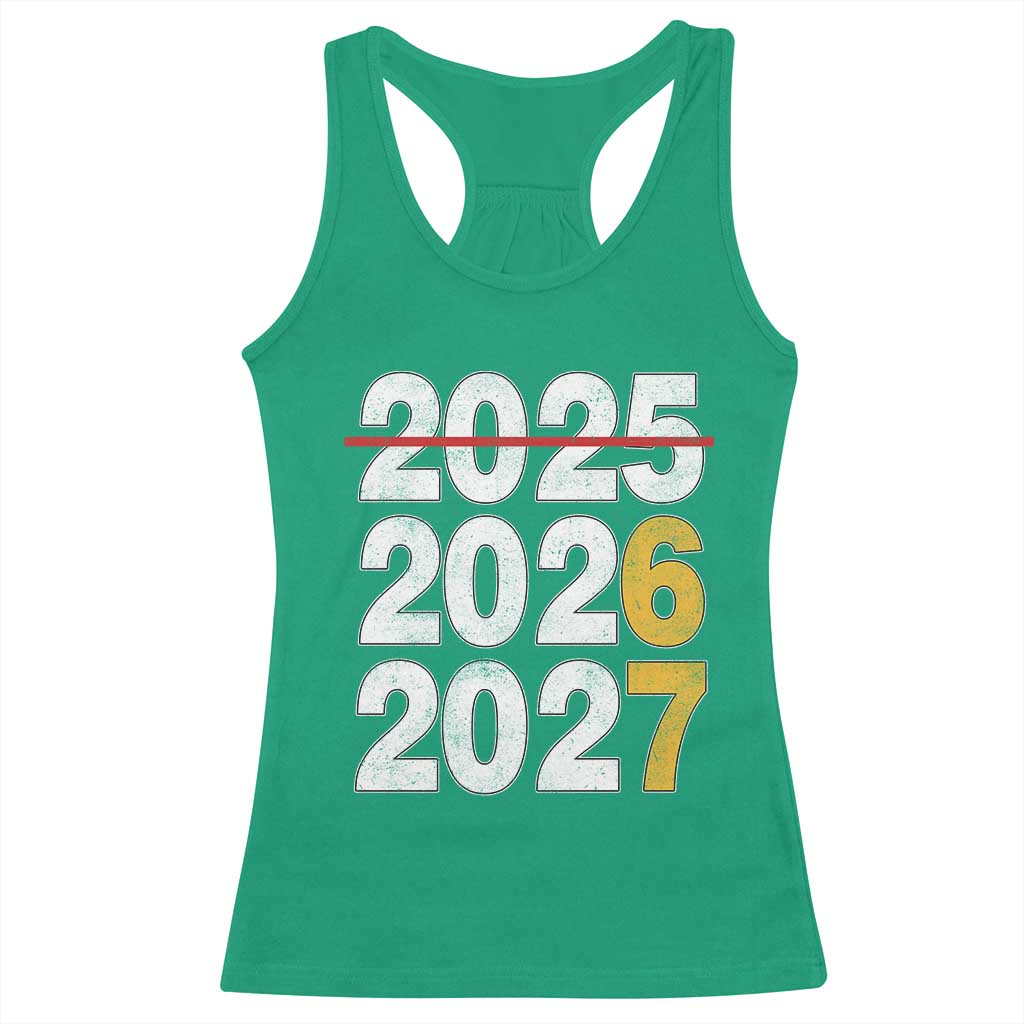 Funny 67 New Year Racerback Tank Top Happy New Year 2026 2027 Six Seven Meme - Wonder Print Shop