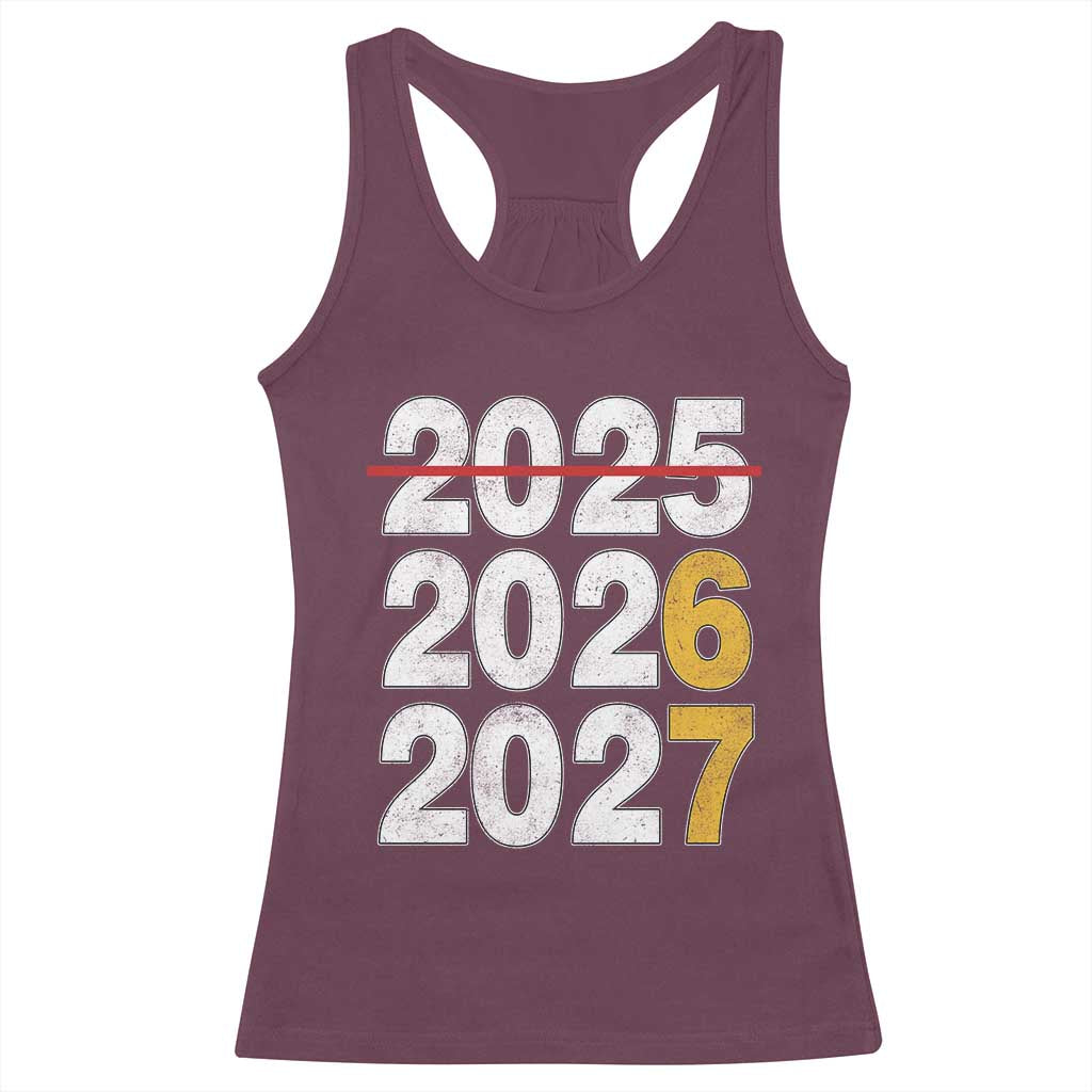 Funny 67 New Year Racerback Tank Top Happy New Year 2026 2027 Six Seven Meme - Wonder Print Shop