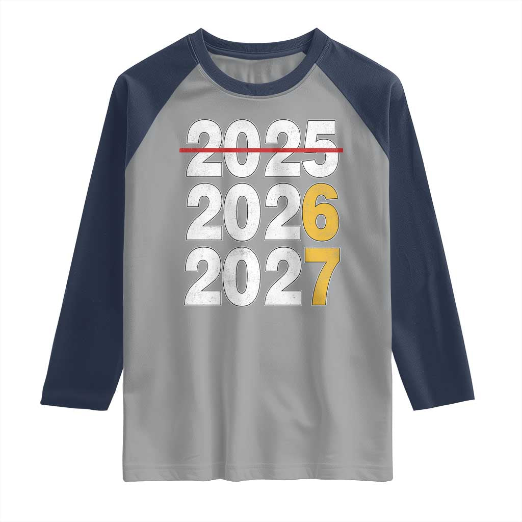 Funny 67 New Year Raglan Shirt Happy New Year 2026 2027 Six Seven Meme - Wonder Print Shop