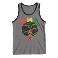Proud Black African American Tank Top God Says I Am Black History Month Afro Girl