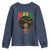 Proud Black African American Youth Sweatshirt God Says I Am Black History Month Afro Girl