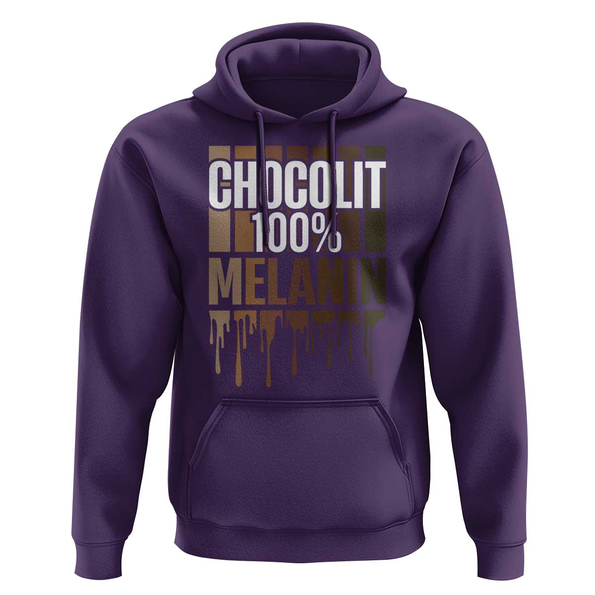 Funny Chocolit 100% Hoodie African American Melanin Black Pride