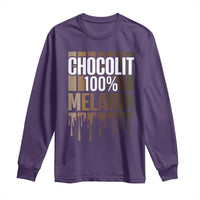 Funny Chocolit 100% Long Sleeve Shirt African American Melanin Black Pride