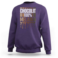 Funny Chocolit 100% Sweatshirt African American Melanin Black Pride