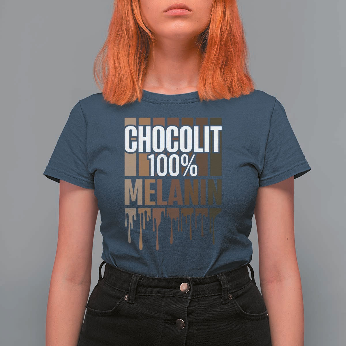 Funny Chocolit 100% T Shirt For Women African American Melanin Black Pride