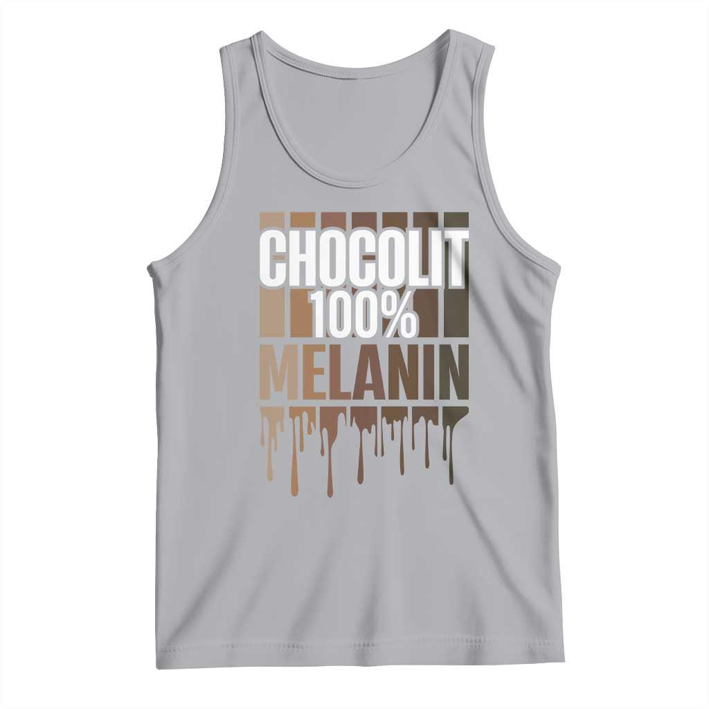 Funny Chocolit 100% Tank Top African American Melanin Black Pride