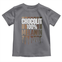 Funny Chocolit 100% Toddler T Shirt African American Melanin Black Pride