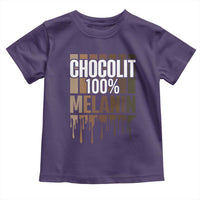 Funny Chocolit 100% Toddler T Shirt African American Melanin Black Pride