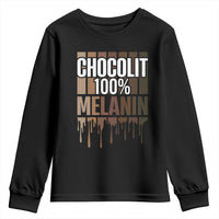 Funny Chocolit 100% Youth Sweatshirt African American Melanin Black Pride