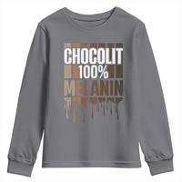 Funny Chocolit 100% Youth Sweatshirt African American Melanin Black Pride