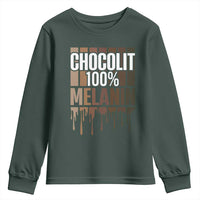 Funny Chocolit 100% Youth Sweatshirt African American Melanin Black Pride